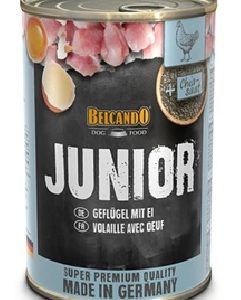 Lata Belcando perro Cachorro Sabor Ave – Huevo 400 Gramos