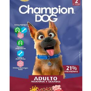 Alimento Champion Dog perro Adulto Raza Mediana Grande saco 18 kilos